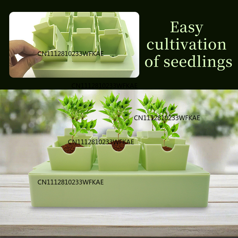 Seed Starter Tray - Neues Modell, Outdoor-Gartensaatgut-Anzuchtschale, Jiugongge Balkonpflanzen-Silikonbox für
