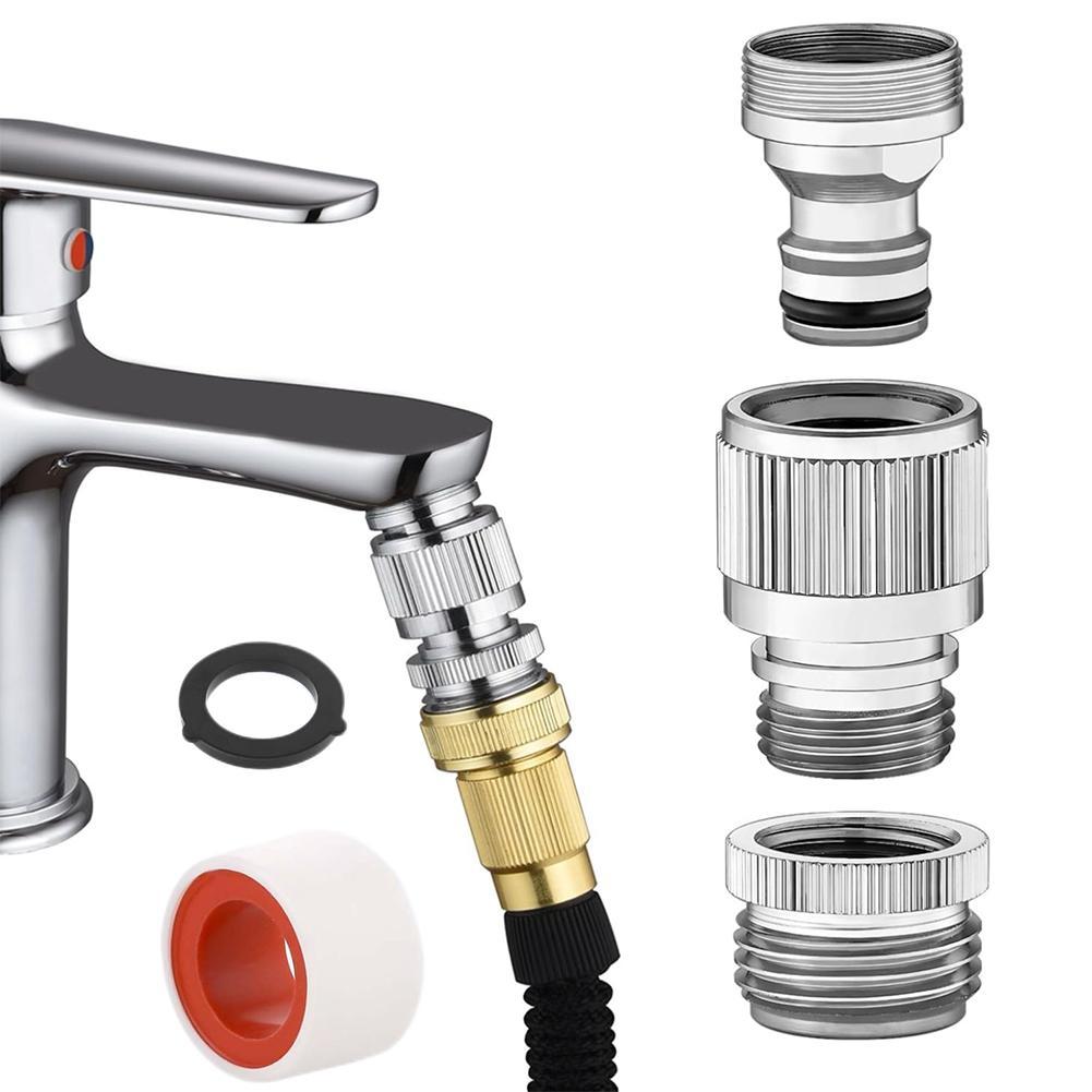 Trowel Garden Tools - Wasserhahn-Adapter-Set für Gartenschläuche und Duschanschluss, Schnellanschlüsse,