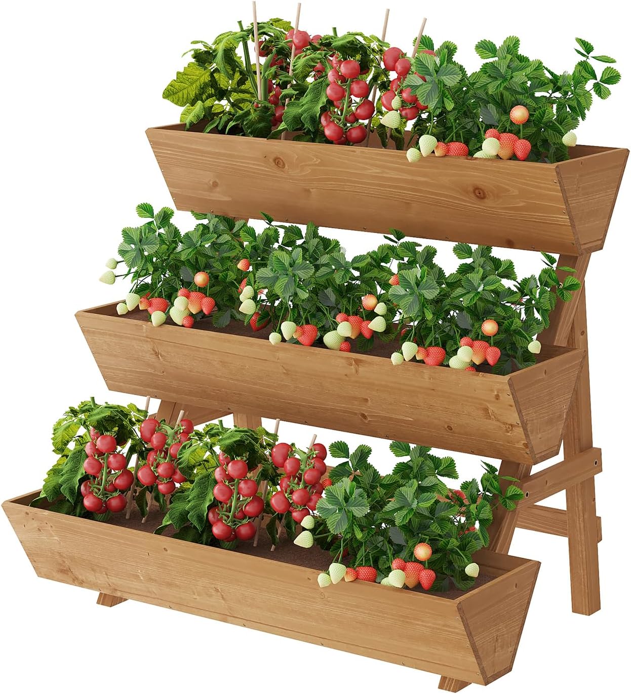 Raised Garden Bed - Terrassen- & Balkon-Gartenarbeit, Holz, Braun -