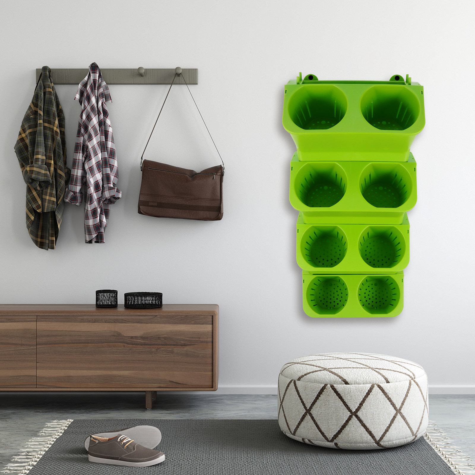 4-teiliges vertikales Wandpfla – Self Watering Planter Bewertung und Preis