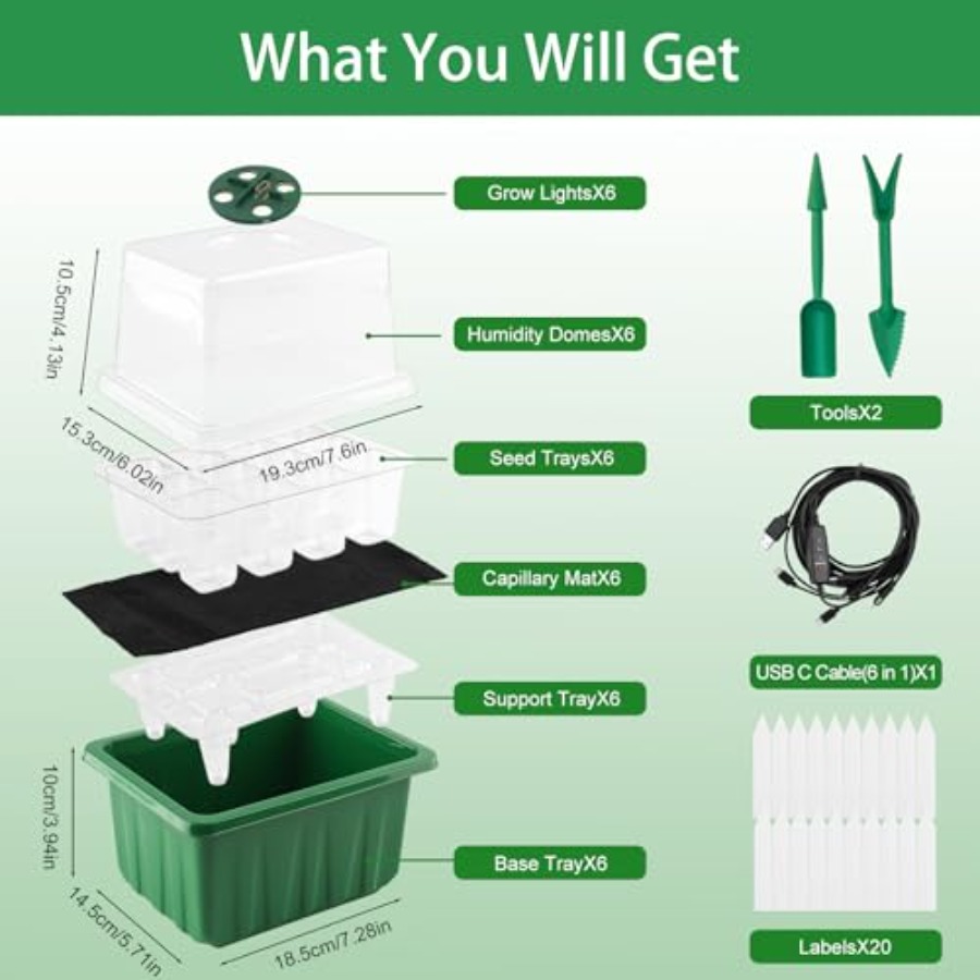 Anzuchtschale mit Beleuchtung, – Seed Starter Tray Bewertung und Preis