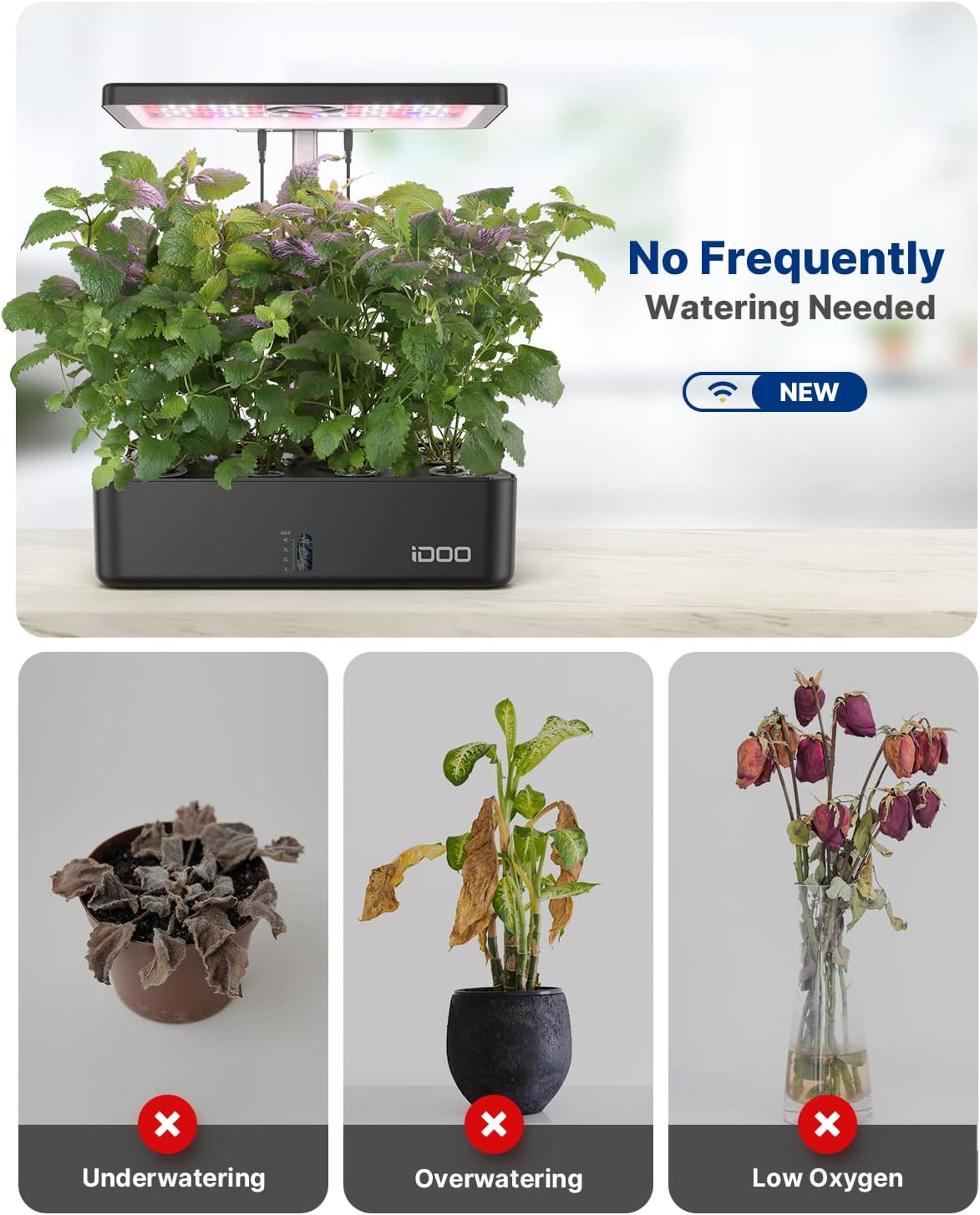 12-Pods-WiFi-Hydroponik-Anbaus – Hydroponic Kit Bewertung und Preis